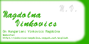 magdolna vinkovics business card
